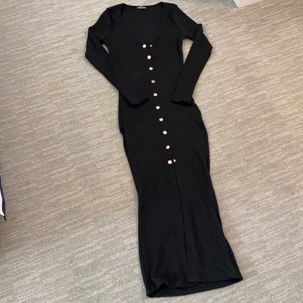 Long sleeve black dress